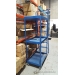 Industrial 5-Step 3-Tier Blue Rolling Product Ladder Cart